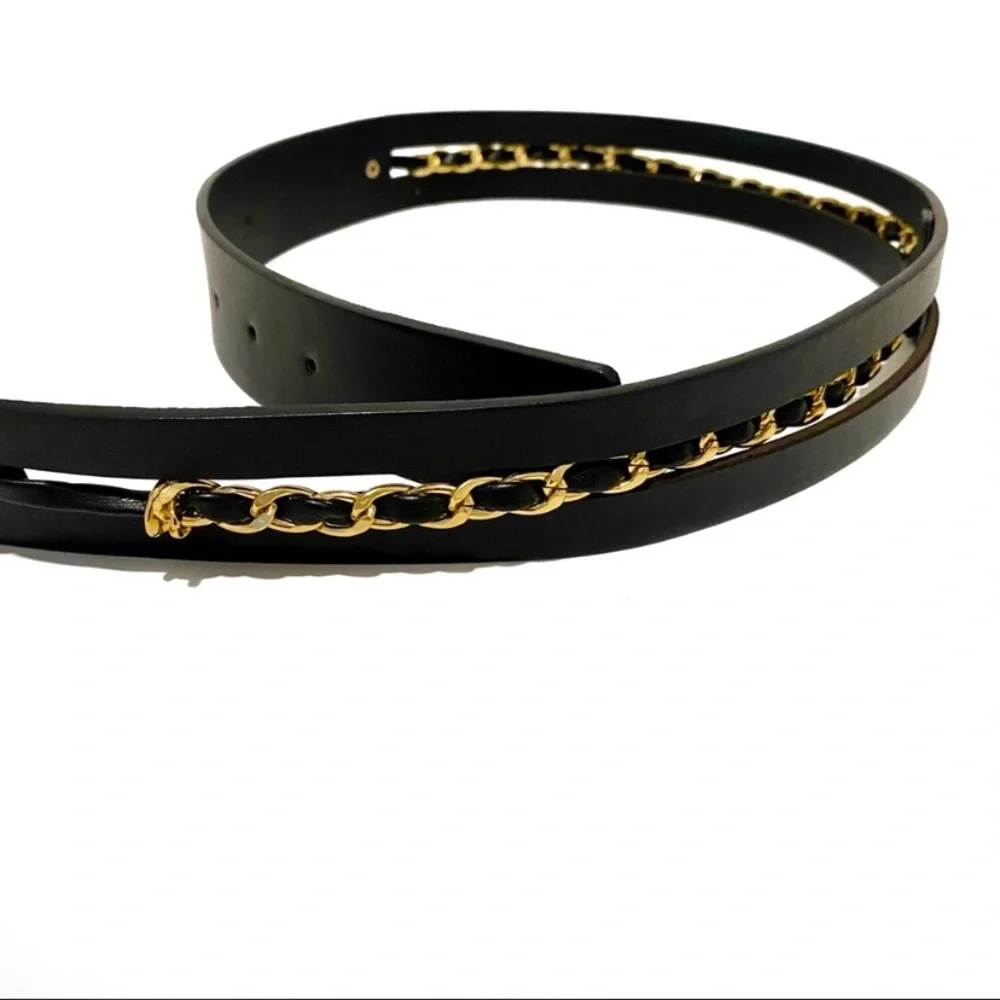 JUICY COUTURE Black Gold Chain Belt NWT